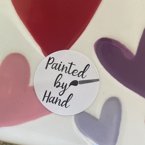 Lang by Design Hand Painted Heart-Themed Serving Platter - Picture 6 of 9